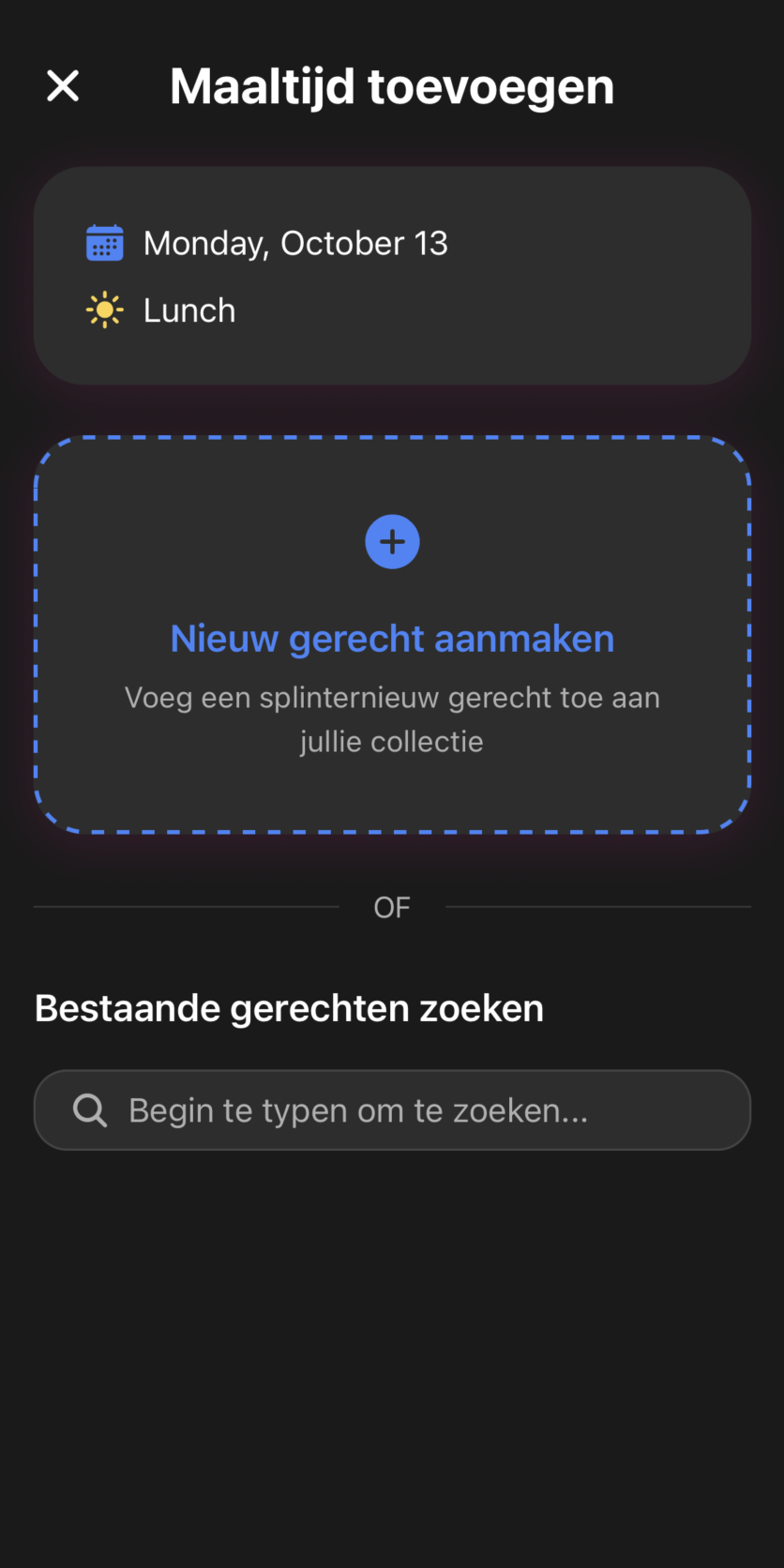 Meal Planning screenshot