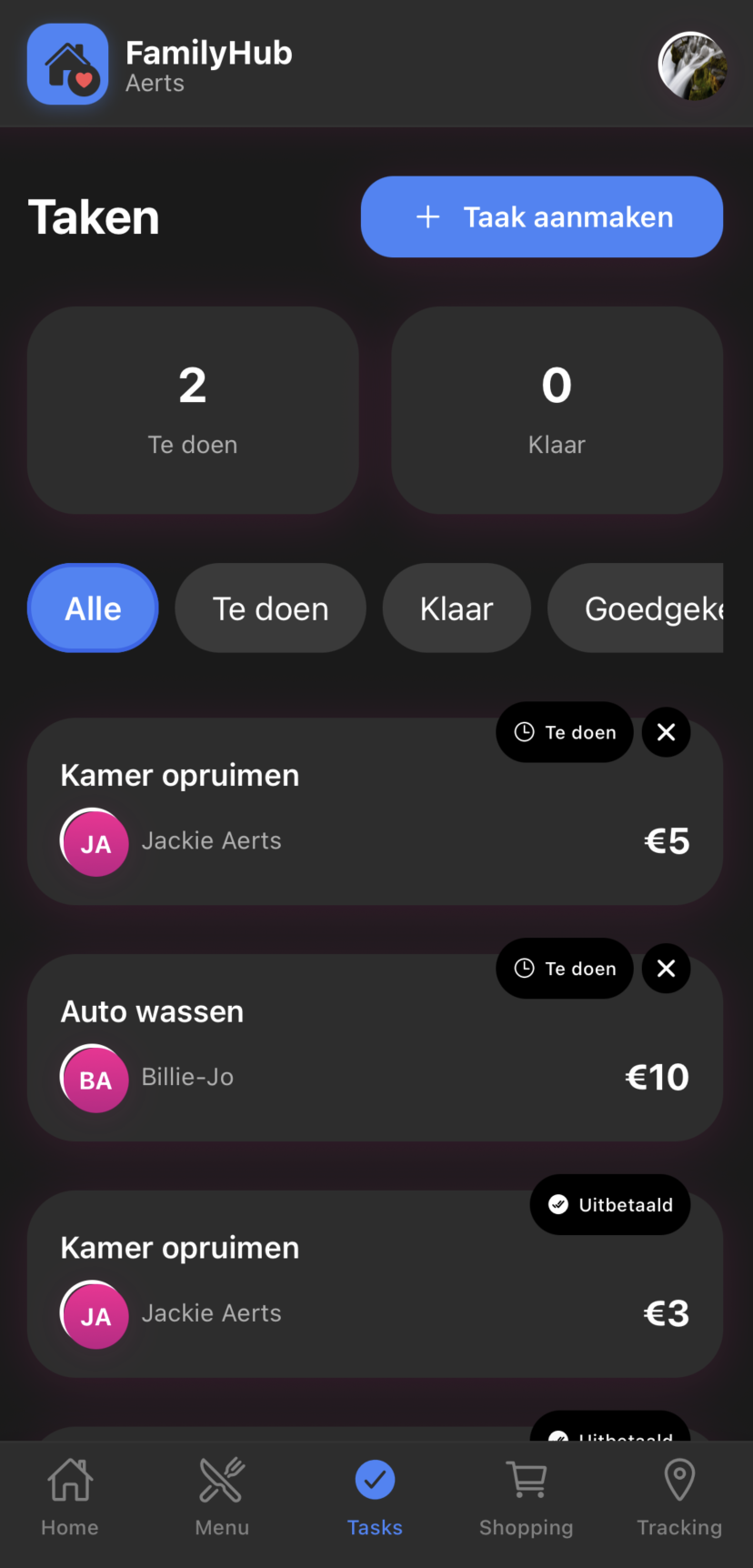 Task Management screenshot