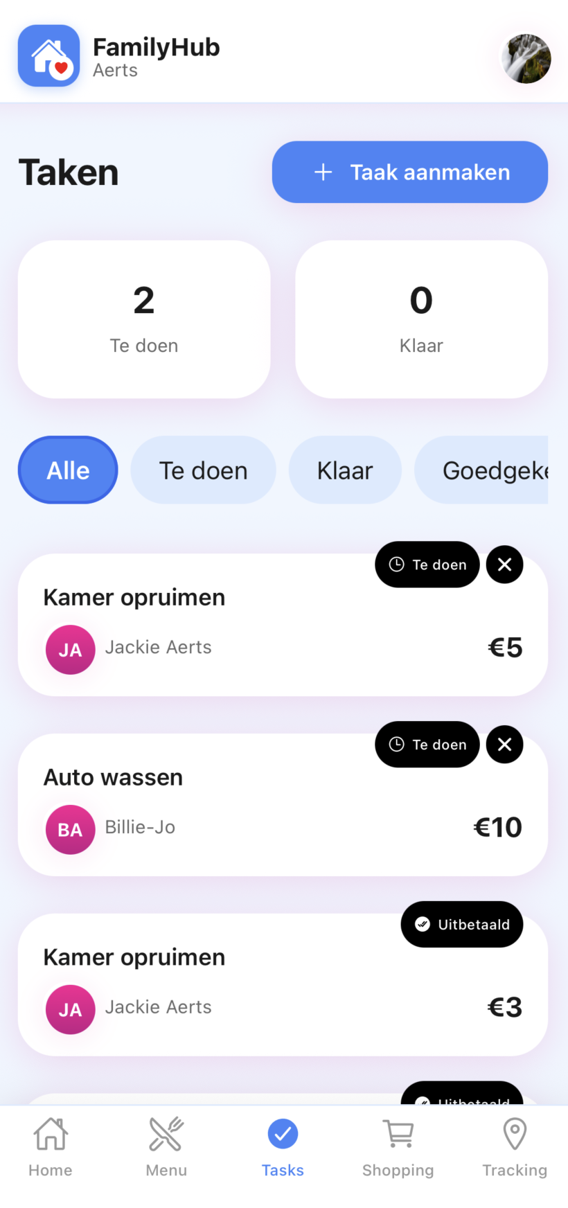 Task Management screenshot